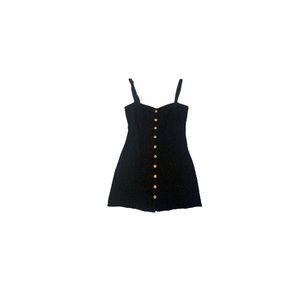 Mahina Black Linen Spaghetti Strap Tunic - Women’s Size Small